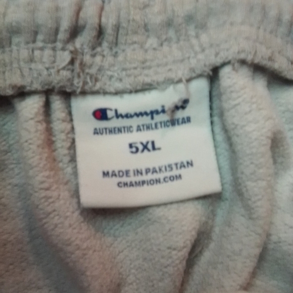#0417 Mens Champion Authentic Athletic Wear Gray Sweatpants Size 5XL - Picture 12 of 16